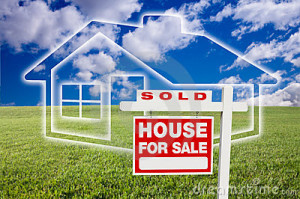 © Feverpitched | Dreamstime.com - Sold For Sale Sign Over Clouds, Grass And House Photo